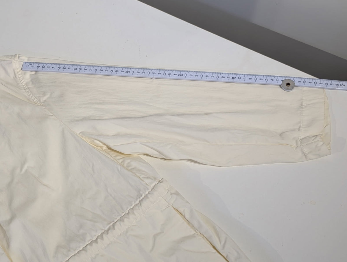 Zara Women's Drawstring Long Coat - Cream Size M - Image 6