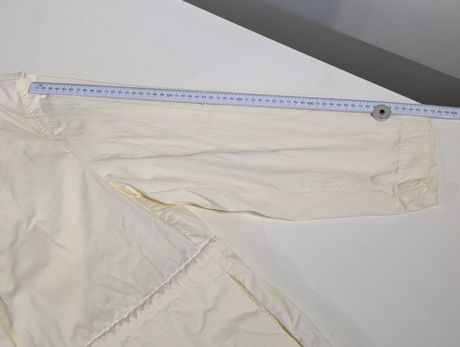 Zara Women's Drawstring Long Coat - Cream Size M - Image 6