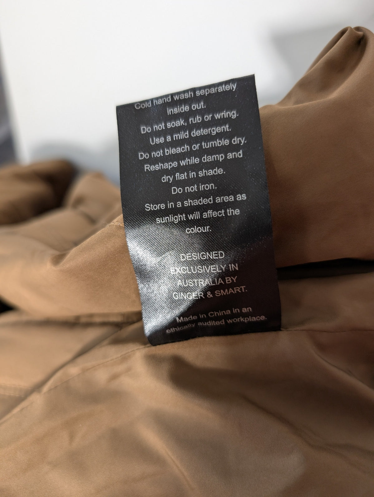 Ginger & Smart Quilted Long Coat Brown Size 8 - Image 8