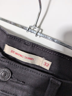 Levi's 311 Shaping Skinny Jeans Black Women's Size 32 - Image 6