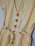 Arnhem Linen Button-Front Jumpsuit Yellow Size 8 - Image 2