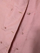 Lintern Vintage Silk Shantung Coat - Elegant Double-Breasted Pink Silhouette - Image 2