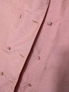 Lintern Vintage Silk Shantung Coat - Elegant Double-Breasted Pink Silhouette - Image 2