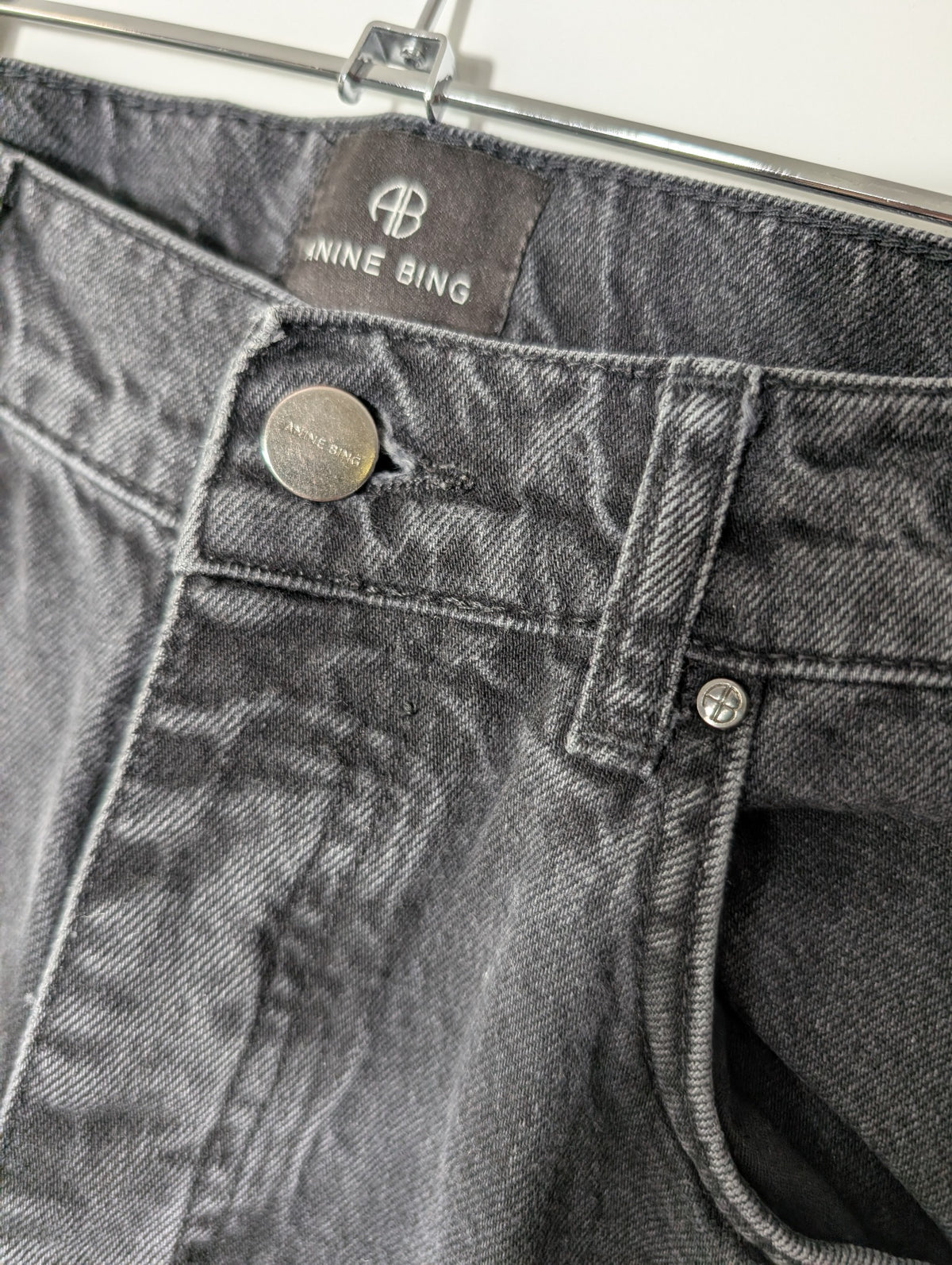 ANINE BING Tyler Jeans Washed Black Size 29 - Image 2