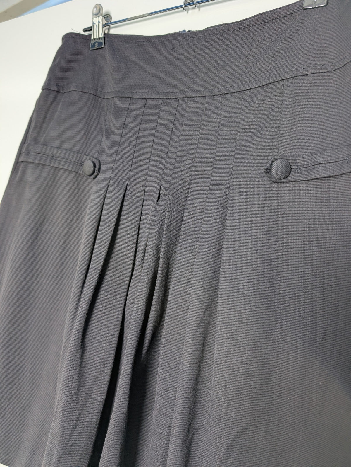 MAX&Co. Pleated Mini Skirt Black UK 12 - Image 2