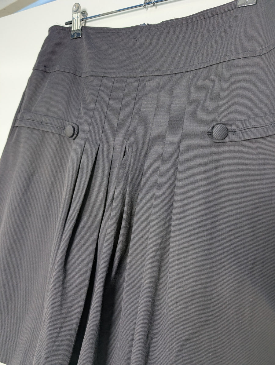 MAX&Co. Pleated Mini Skirt Black UK 12 - Image 2