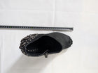 Givenchy Snakeskin Embossed Studded Peep Toe Ankle Boots Black - Image 8