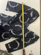 Milkandhoney Navy Blue Sunburst Pattern Cotton Dress Size 12 - Image 6