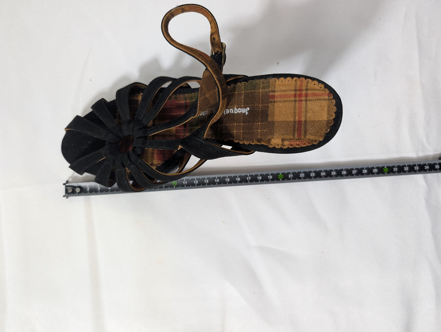 Chloé Patent Leather Slingback Wedge Sandals Black - Image 2