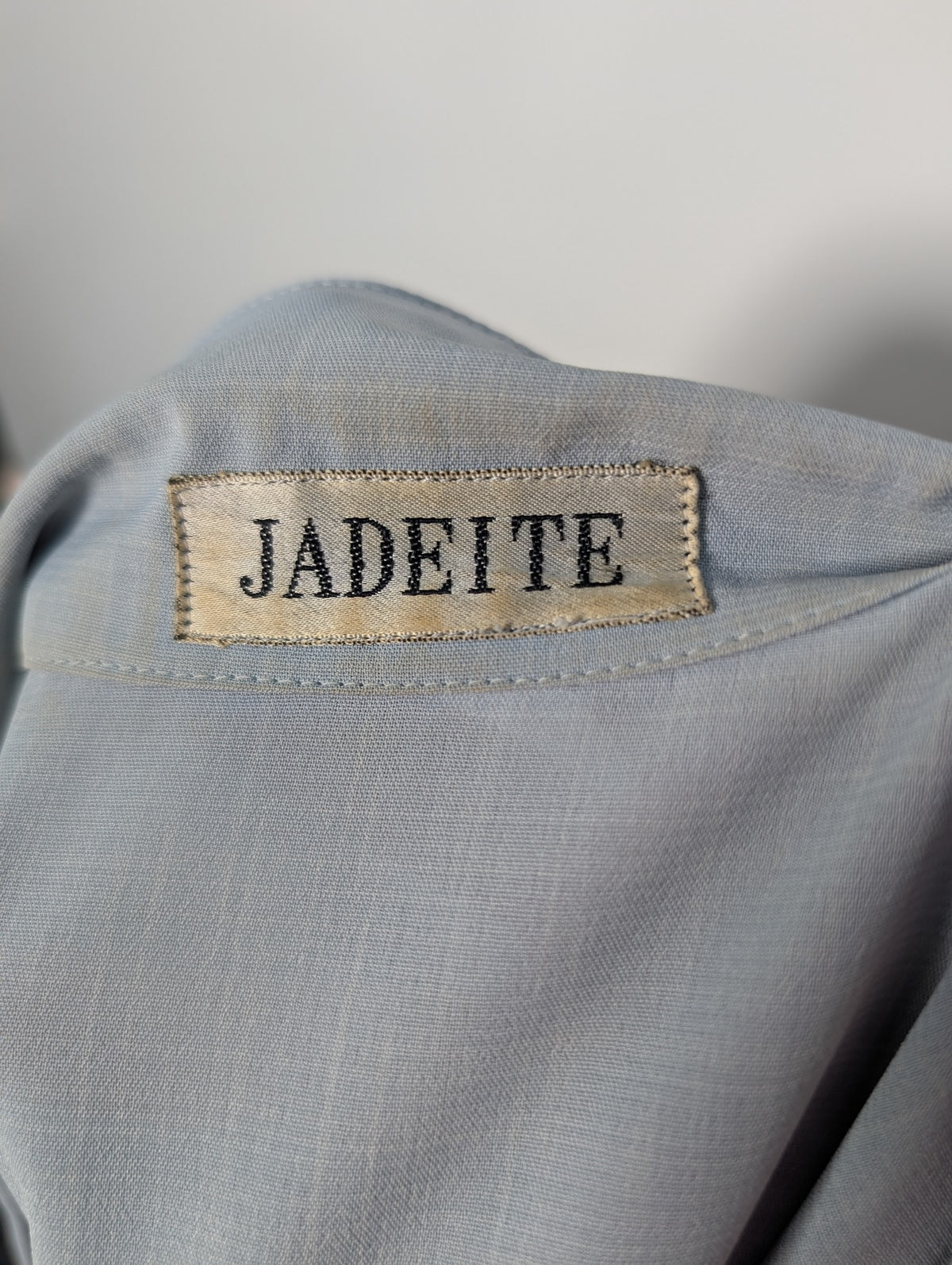 Jadeite Vintage Blazer Light Blue 3/4 Sleeve Size 15 - Image 5