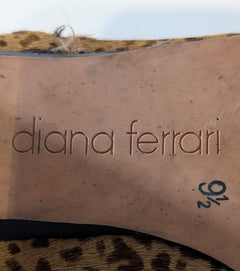 Diana Ferrari Leopard Print Calf Hair Ankle Boots Women's Size 9.5 - Image 5