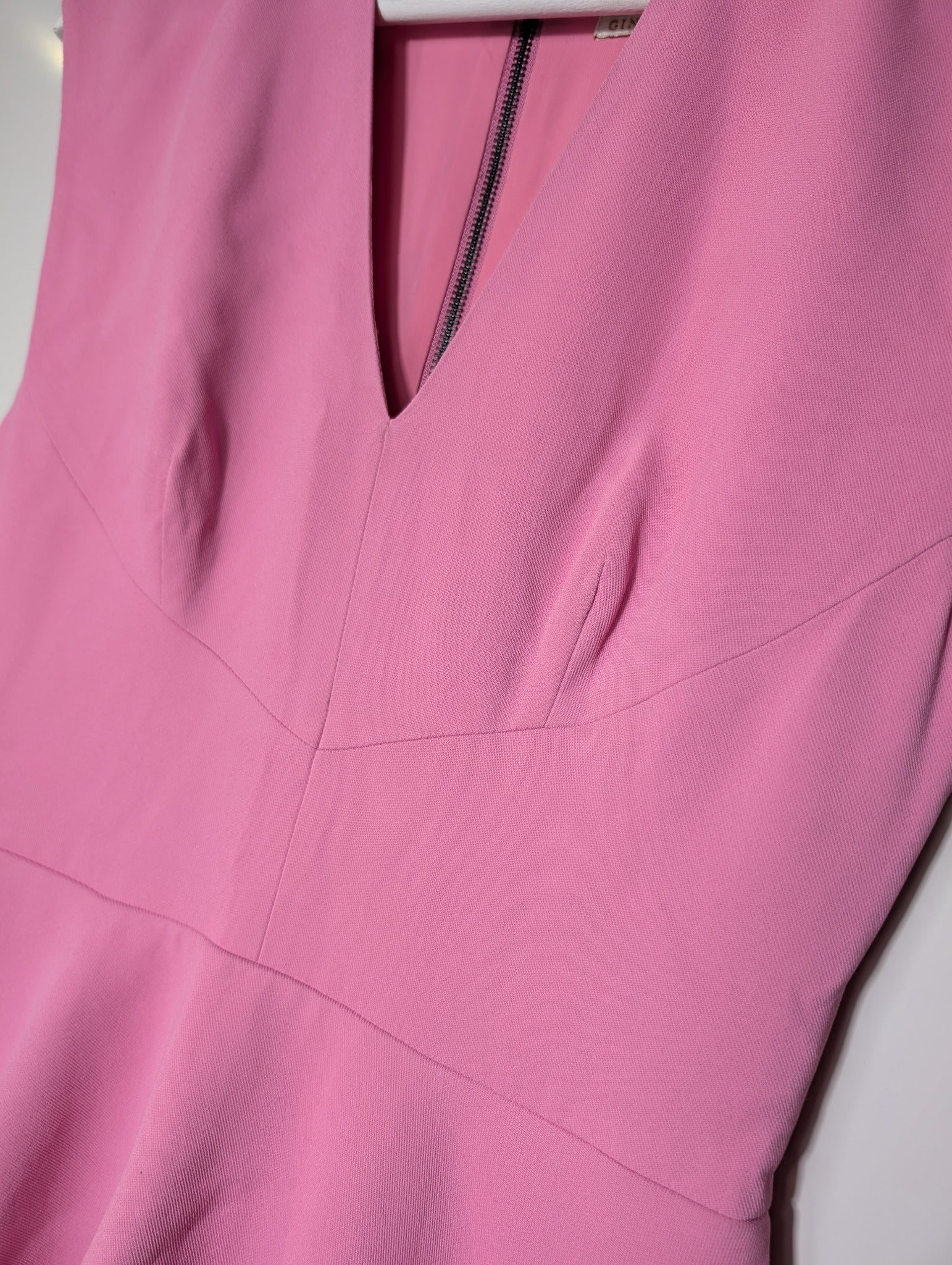 Ginger & Smart Peplum Midi Dress Pink Size 8 - Image 2