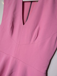 Ginger & Smart Peplum Midi Dress Pink Size 8 - Image 2