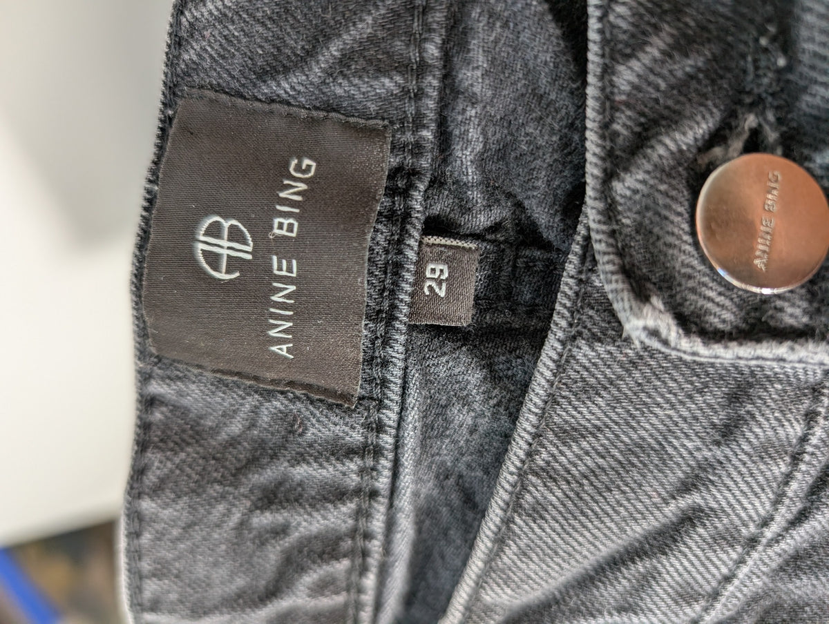 ANINE BING Tyler Jeans Washed Black Size 29 - Image 6