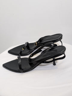 DOF Studio Leather Pointed Toe Strappy Sandals Black Size 38 - Image 3