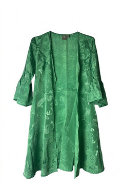 ASOS Green Tropical Print Open Front Kimono Cardigan Size US 6 - Image 1