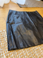 Showpo Black Faux Leather Mini Skirt - Image 2