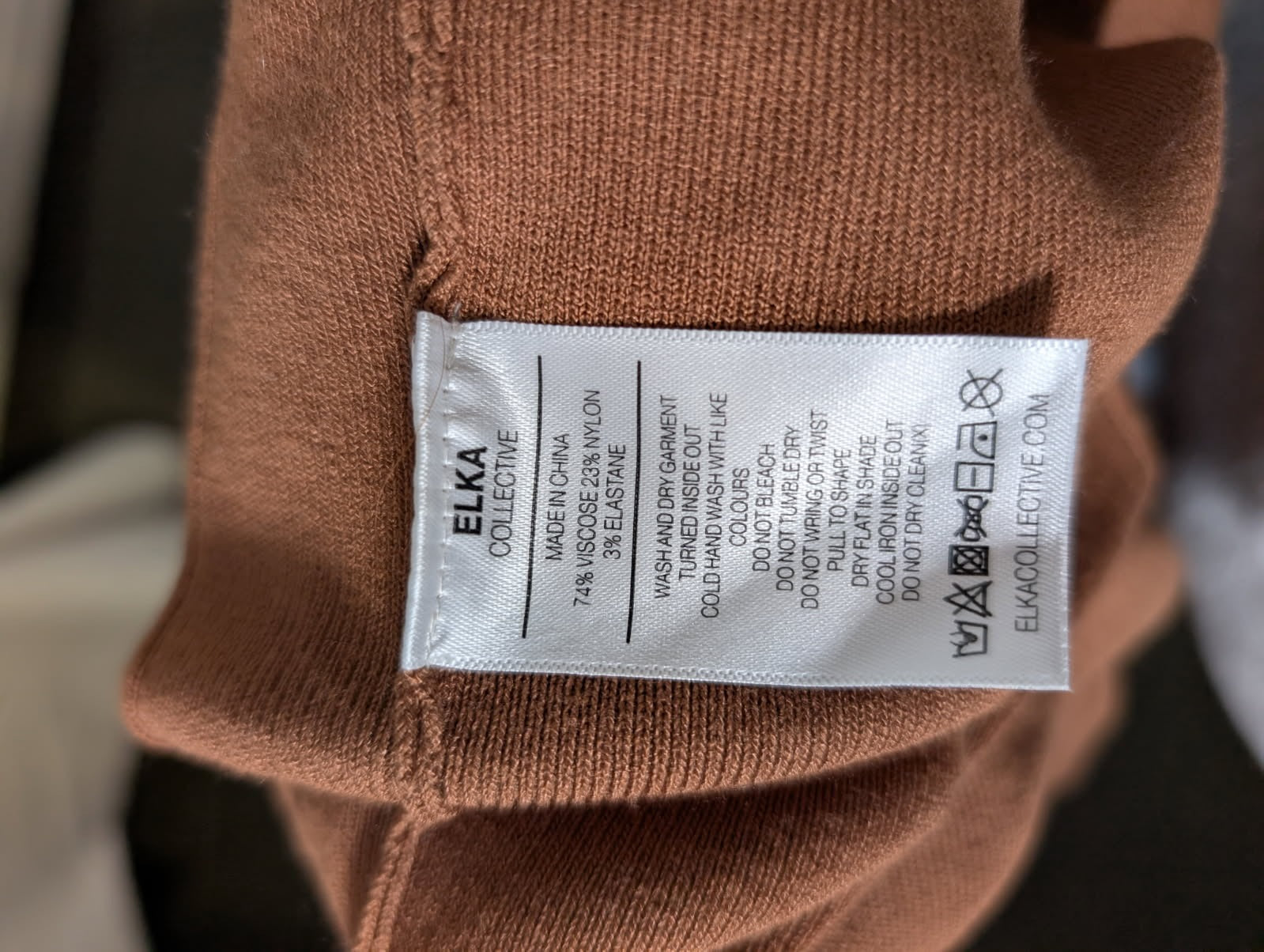 Elka Collective Shawl Collar Belted Cardigan Tan Brown AU/UK 8 - Image 6