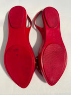 Vivienne Westwood Anglomania + Melissa Studded Heart Slingback Flats Red EU 37 - Image 4