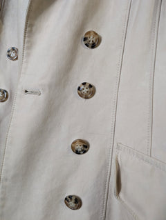 Zara Woman Double-Breasted Trench Coat Beige Size M - Image 7