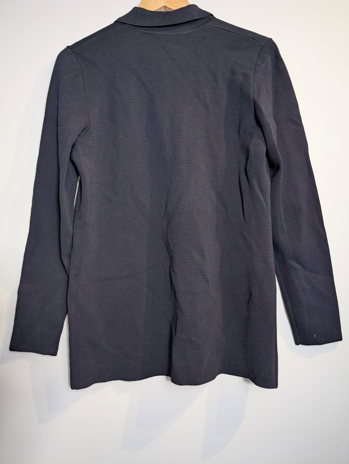 Trenery Women's Knit Double Breasted Blazer Navy Blue Size XS - Image 6