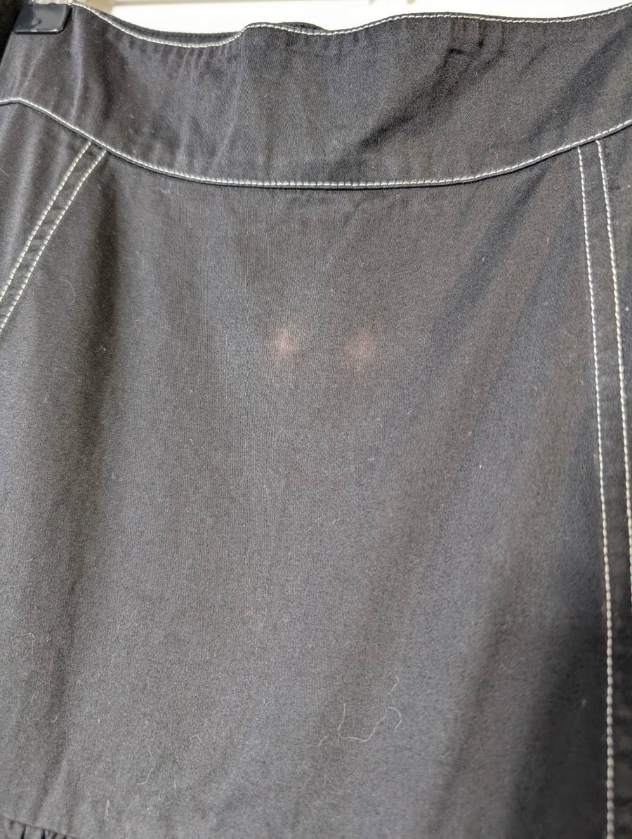 Posse Tiered Maxi Skirt Black Contrast Stitching Size M - Image 6