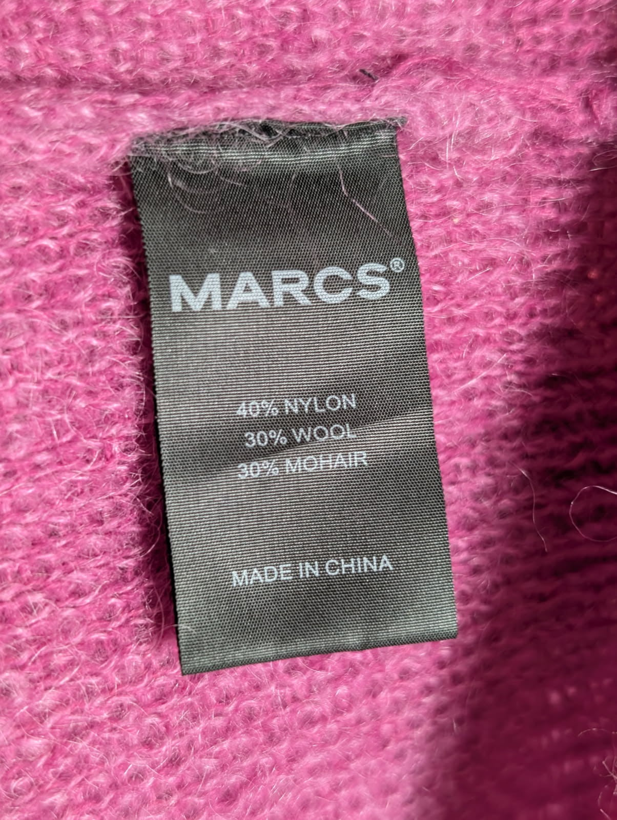 Marcs Mohair Blend Argyle Knit Sweater - Pink Purple Size XS - Image 6