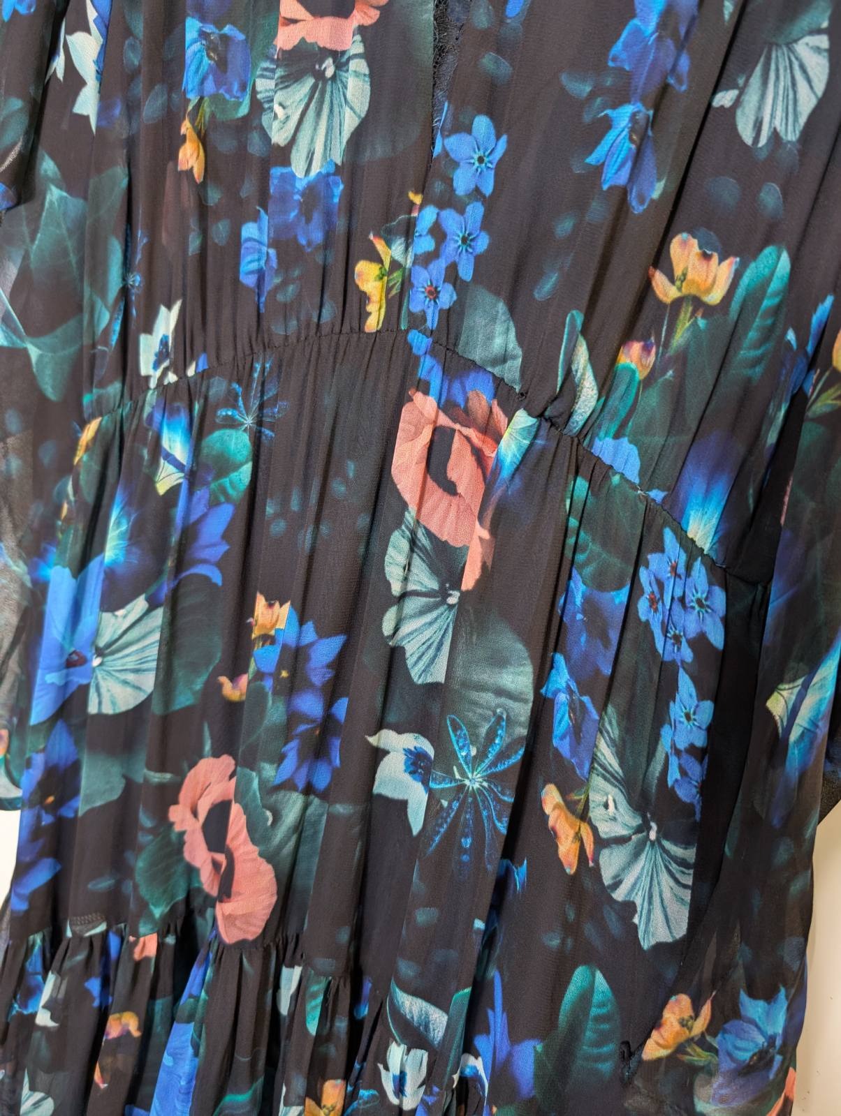 Ginger & Smart Floral Silk Chiffon Midi Dress - Size 8 - Image 6