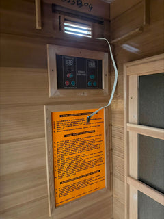 Home Wellness 2-Person Far Infrared Sauna Brown - Image 6