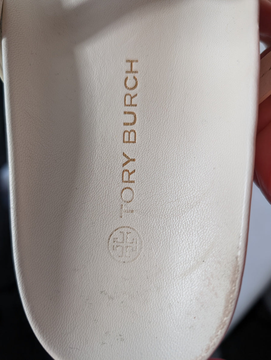 Tory Burch Miller Cloud Sandals Cream Women's US 10 - Image 6