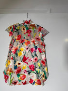 Elie Tahari Floral Burnout Tie Neck Blouse Multicolour - Image 6