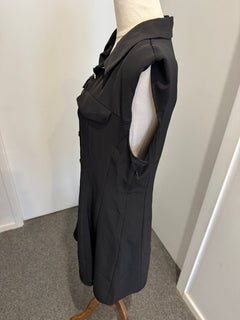 Zara Sleeveless Button-Down Shirt Dress - Black Size XL - Image 6