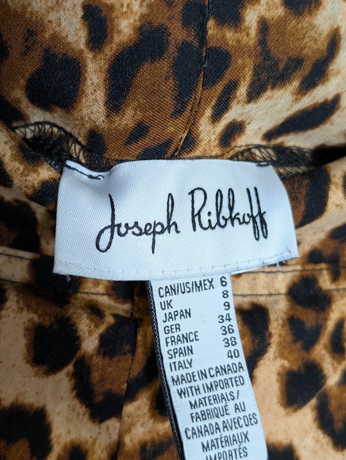 Joseph Ribkoff Leopard Print Pants - Side Stripe Detail US 6 - Image 6
