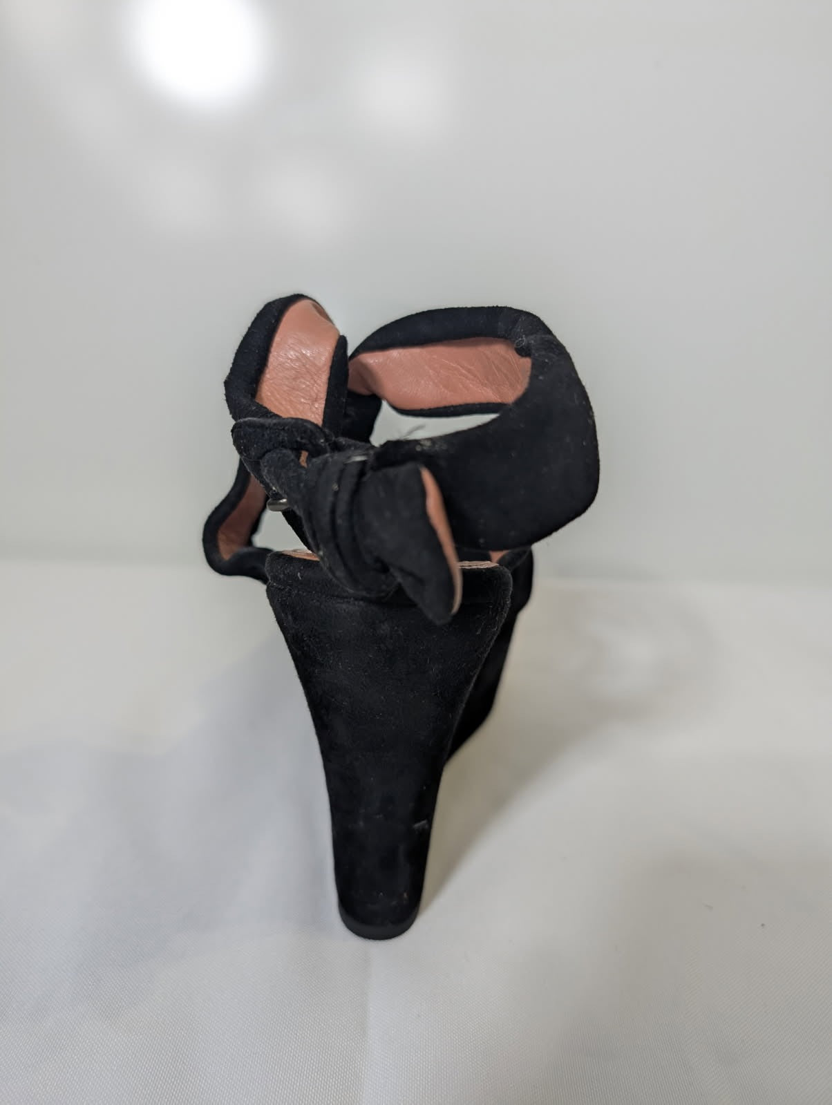 Alaïa Paris Black Suede Platform Wedge Sandals - Size EU 38 - Image 6