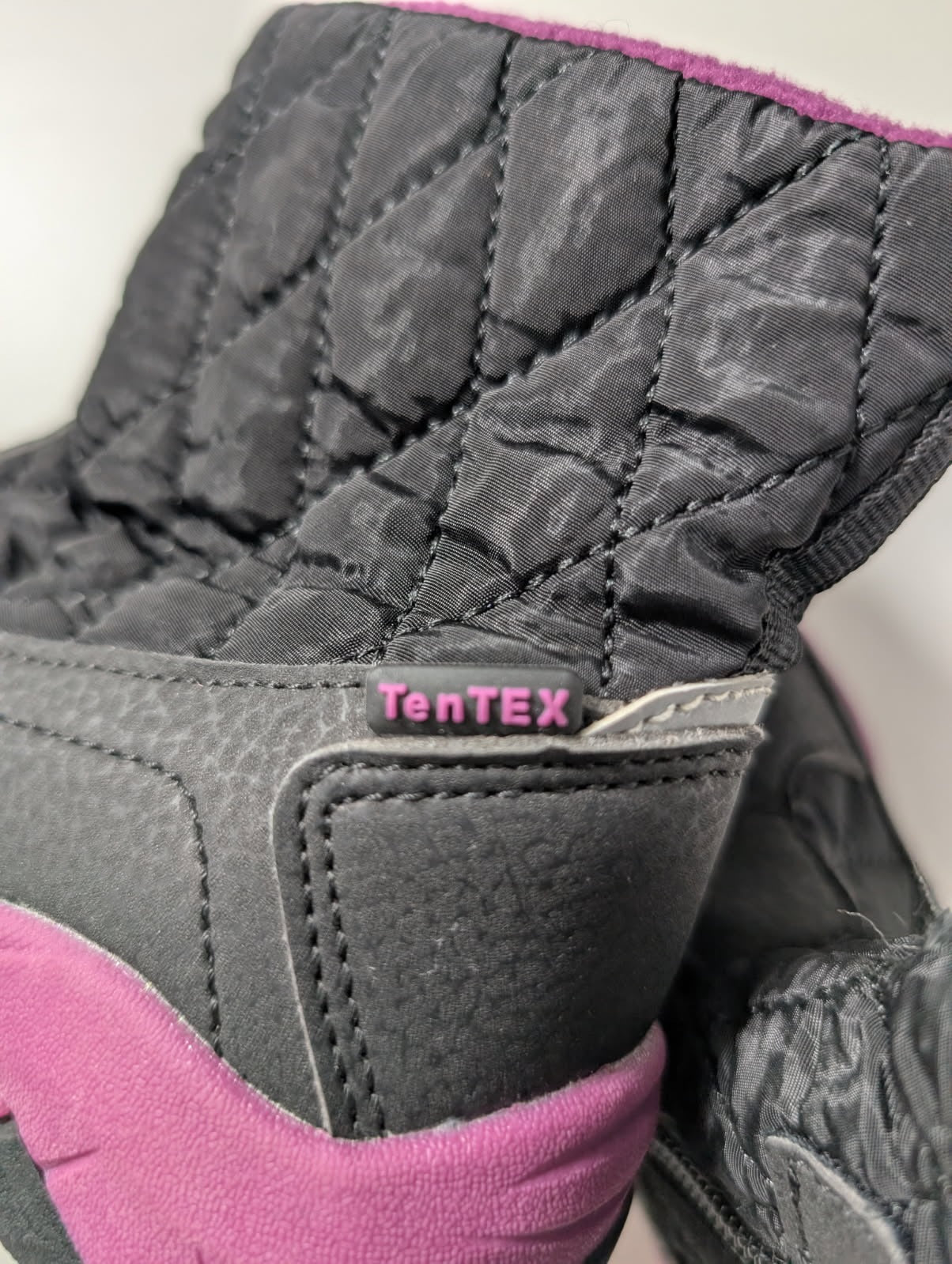Crane Kids Quilted Winter Boots - Black & Pink Waterproof Snow Boots - Image 6