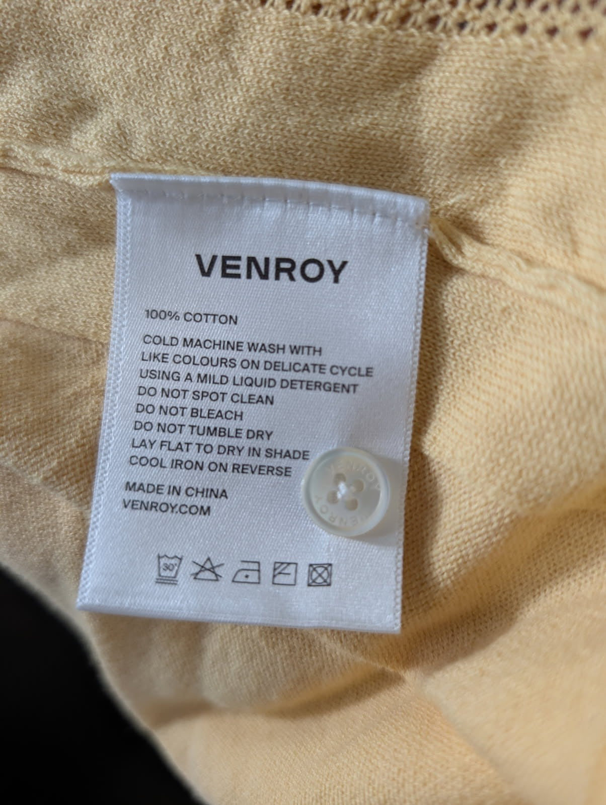 Venroy Pointelle Knitted Shirt - Sahara Sun Men's XL - Image 6