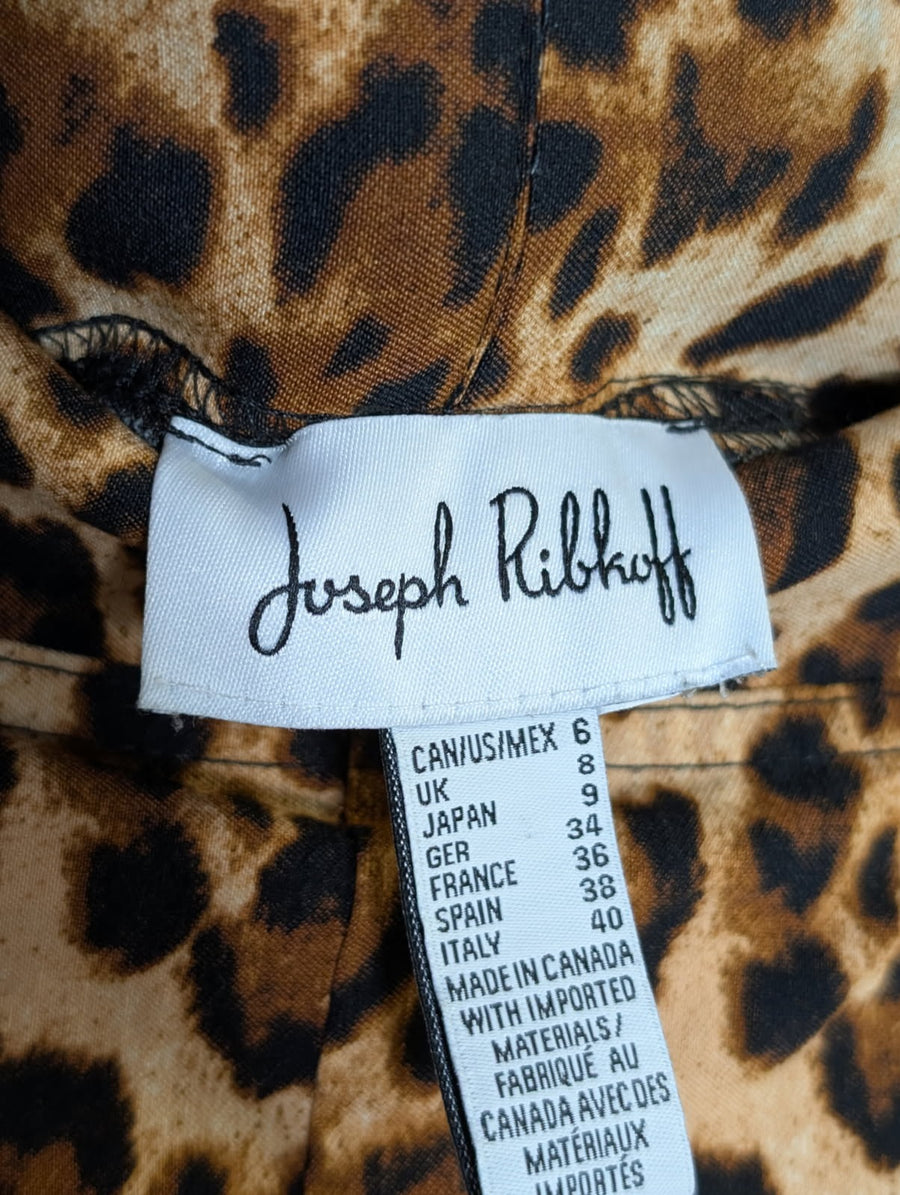 Joseph Ribkoff Leopard Print Pants - Side Stripe Detail US 6 - Image 6
