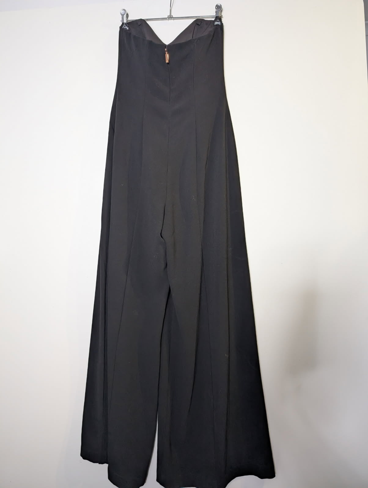 Ginger & Smart Black Strapless Wide-Leg Jumpsuit with Front Slits - Image 6