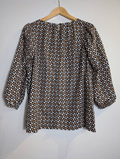 Commonry Geometric Print Blouse Women's Size 12 - Image 6
