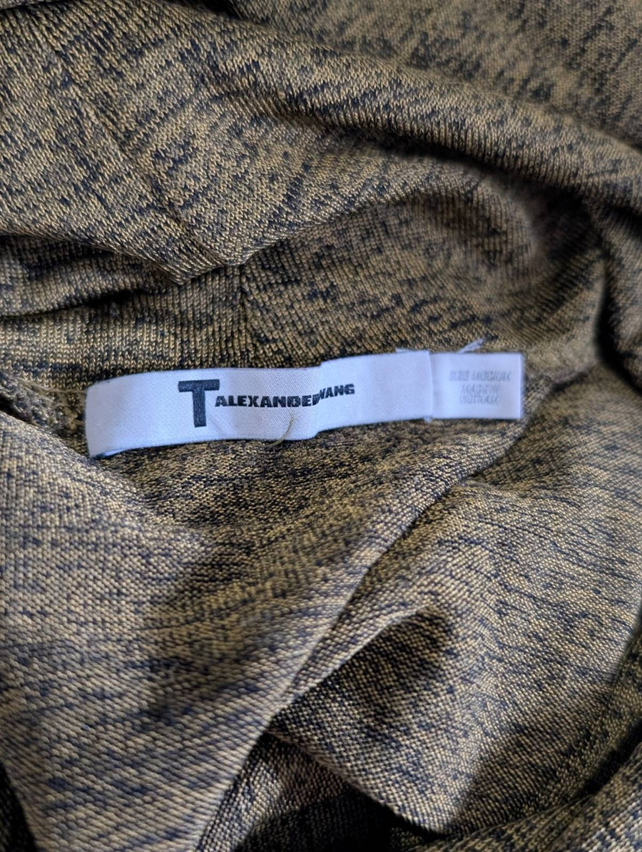 T by Alexander Wang Lightweight Hoodie - Olive Green Heathered Size Medium - Image 6