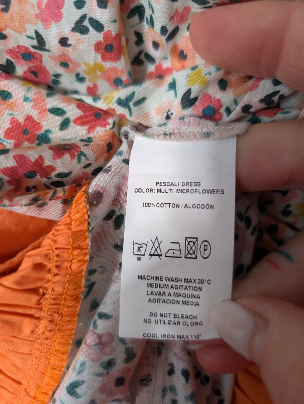 Silvia Tcherassi Pescali Floral Cotton Dress Size S - Image 6
