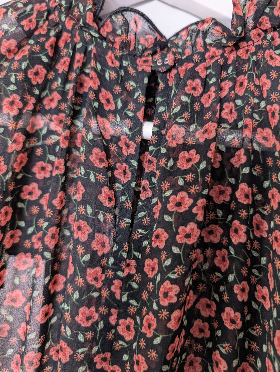 C/MEO Collective Floral Smocked Mini Dress Size XS - Image 6