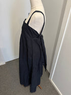 Assembly Label Black Cotton Square Neck Midi Dress - Size 10 - Image 6