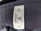 St Michael Vintage Double-Breasted Wool Overcoat Navy Size 12 - Image 6