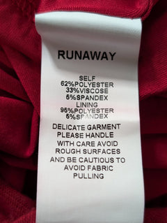 Runaway The Label Feather Trim Maxi Dress Red Size S - Image 6
