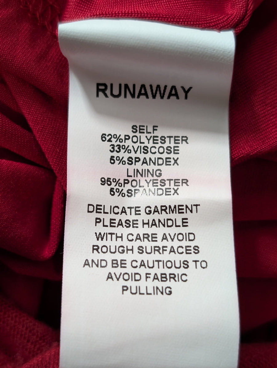 Runaway The Label Feather Trim Maxi Dress Red Size S - Image 6