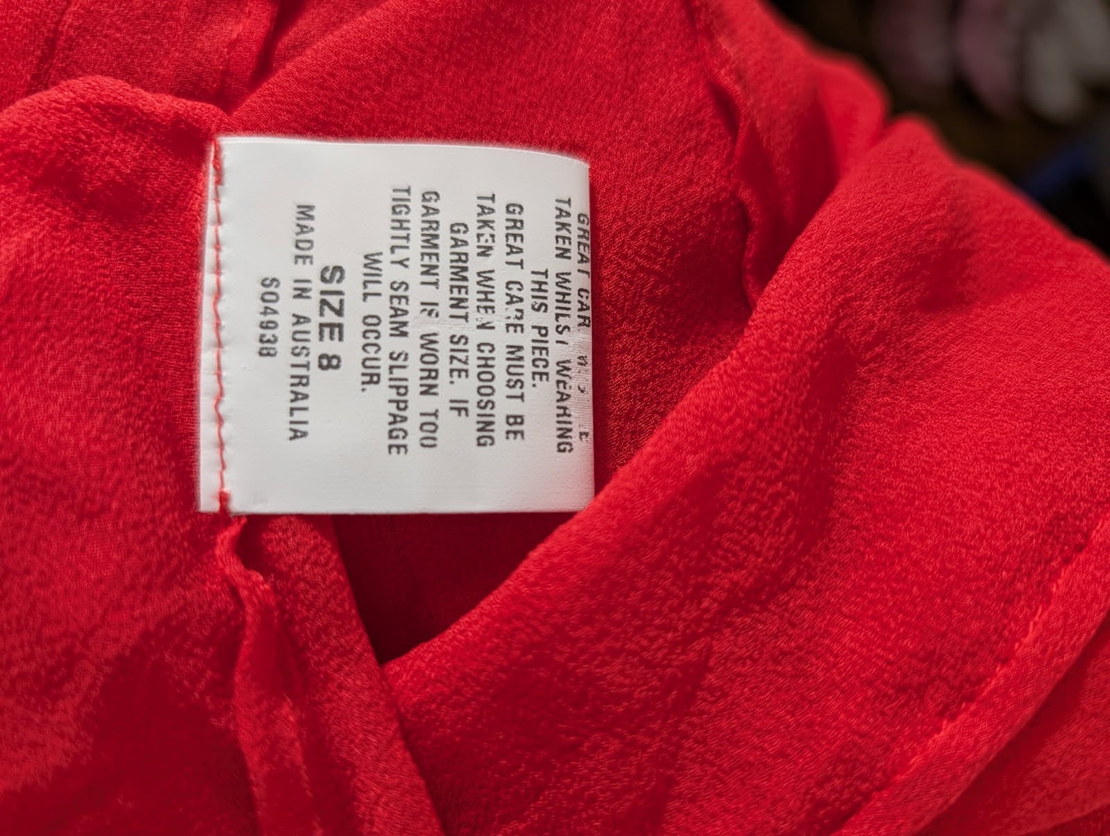 Scanlan & Theodore Red Sheer Silk Chiffon Dress - Size 8 - Image 6