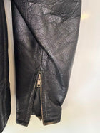 Stagg Melbourne Vintage Leather Biker Jacket Black Men's Size 5 - Image 6