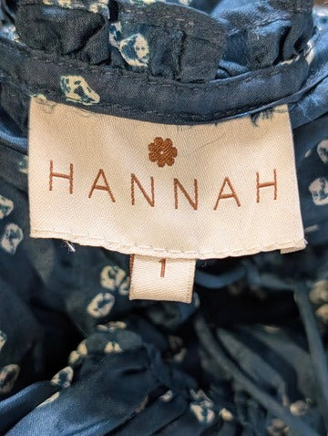 Hannah Floral Midi Dress Teal Ruffle Sleeve Size 1 - Image 3