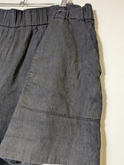 Witchery Linen Blend Elastic Waist Shorts Charcoal Grey Size 12 - Image 6